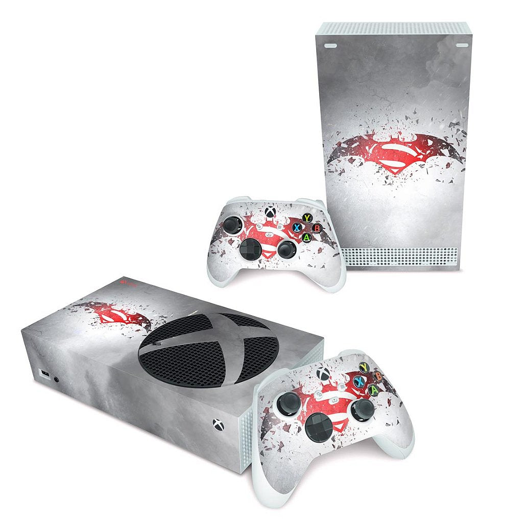 Skin Anti-Rage Xbox Series S Horizontal - Batman Vs Superman Logo
