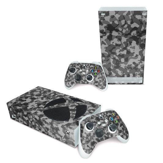 Skin Anti-Rage Xbox Series S Horizontal - Camuflado Cinza