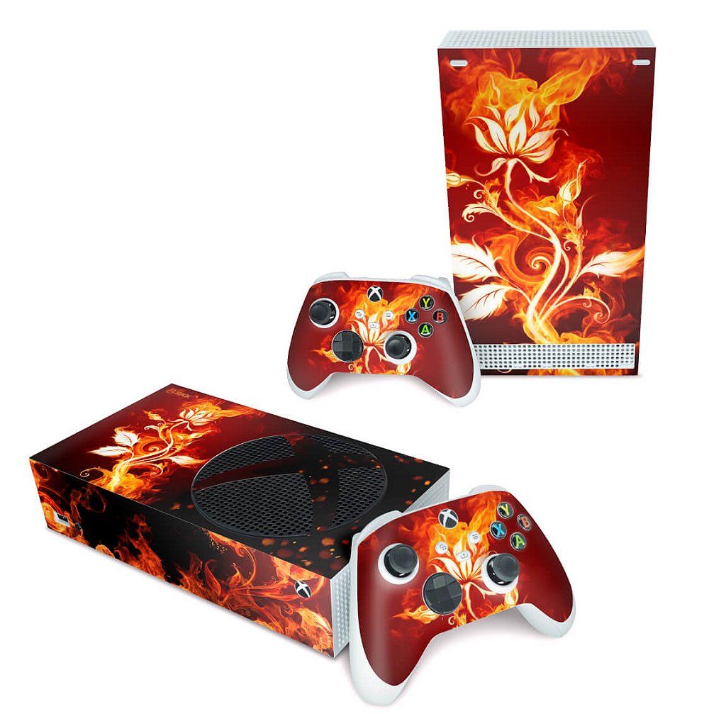 Skin Anti-Rage Xbox Series S Horizontal - Fire Flower