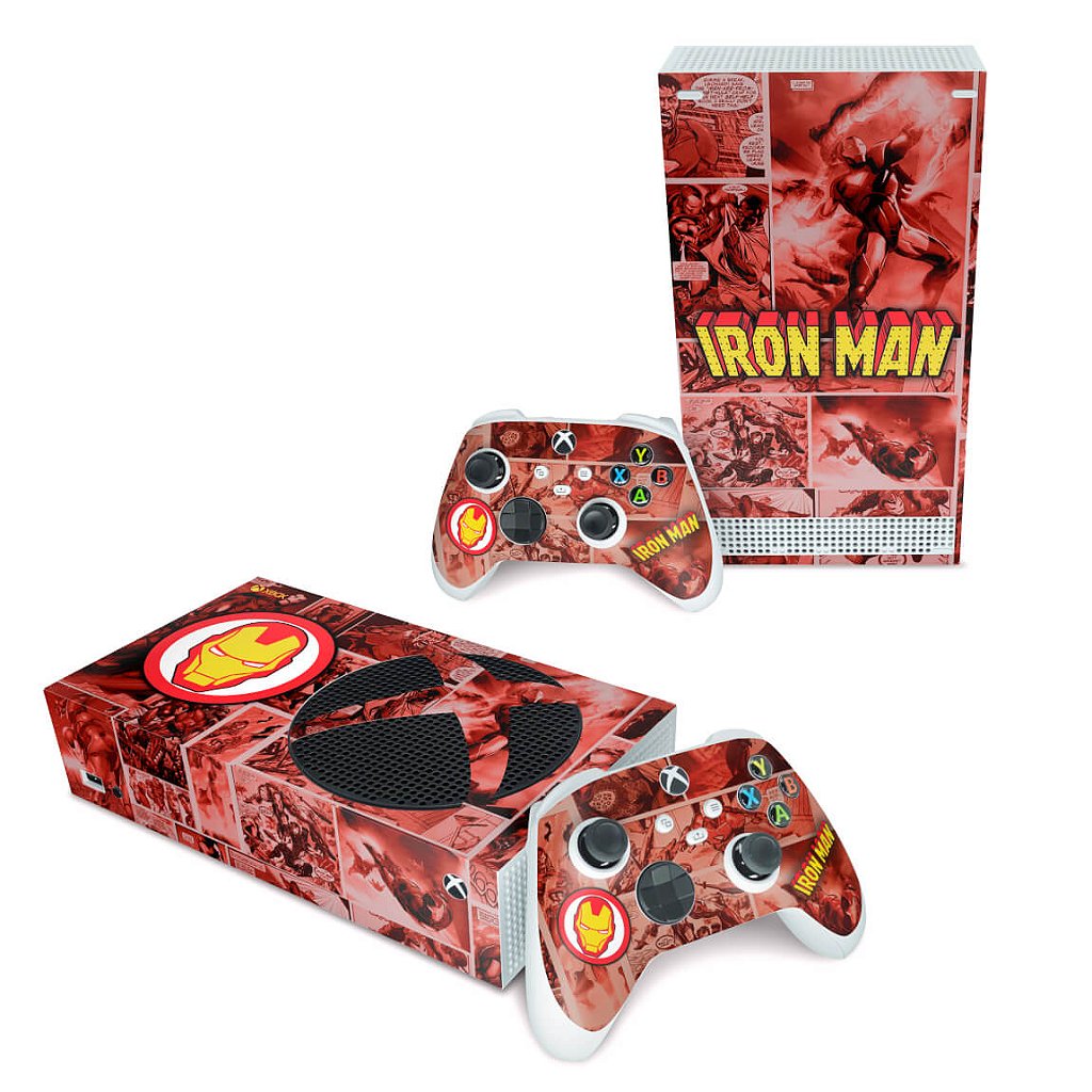 Skin Anti-Rage Xbox Series S Horizontal - Homem De Ferro Comics