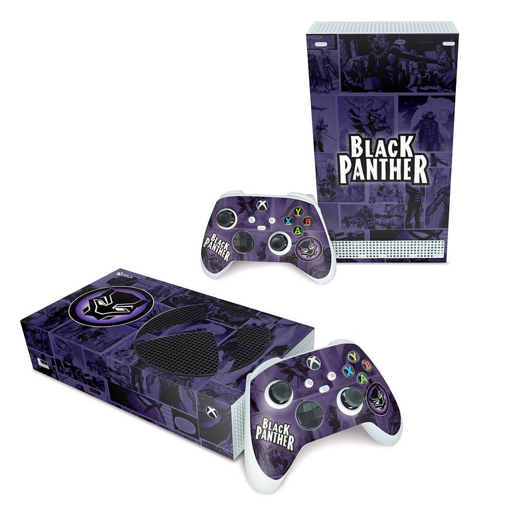 Skin Anti-Rage Xbox Series S Horizontal - Pantera Negra Comics
