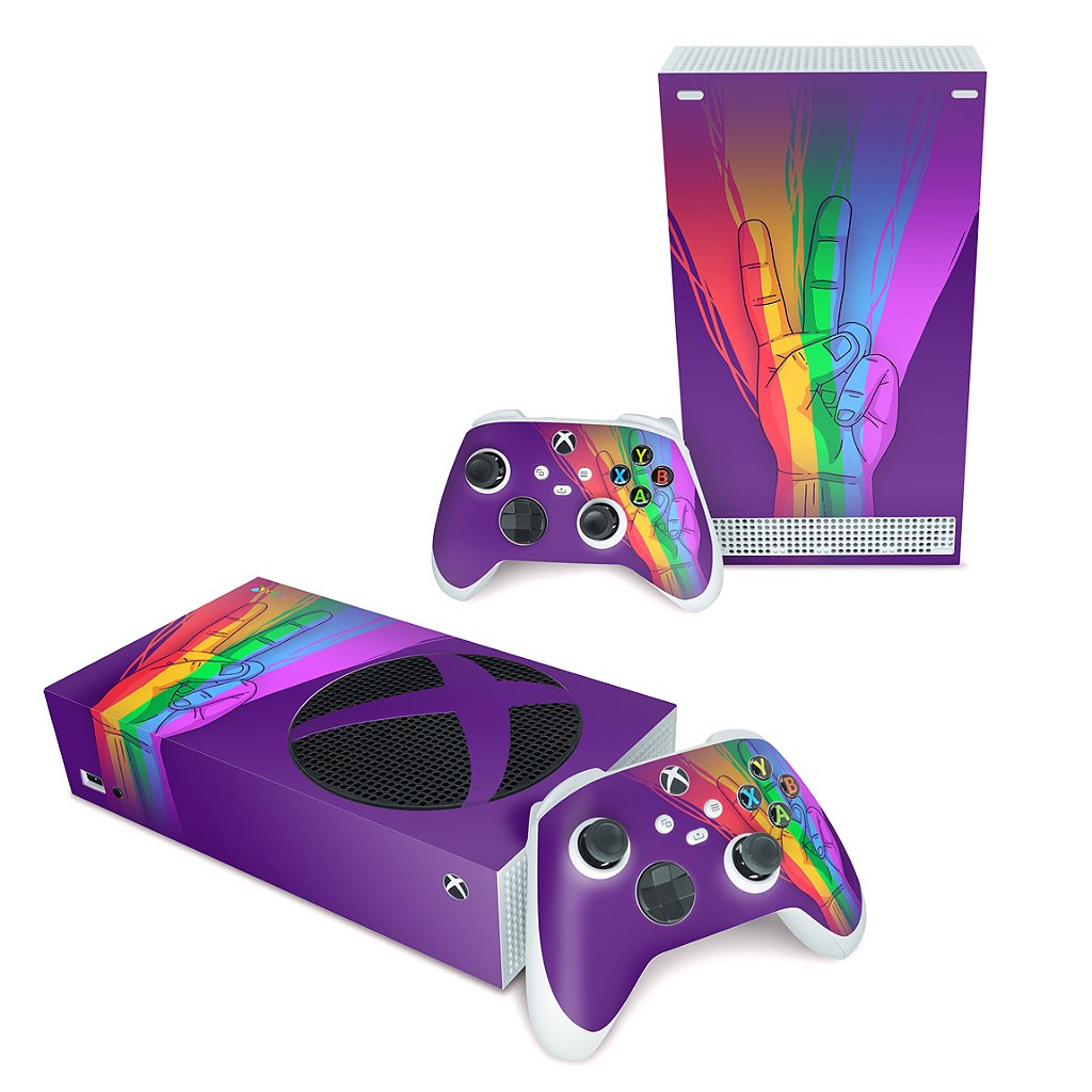 Skin Anti-Rage Xbox Series S Horizontal - Rainbow Colors Colorido