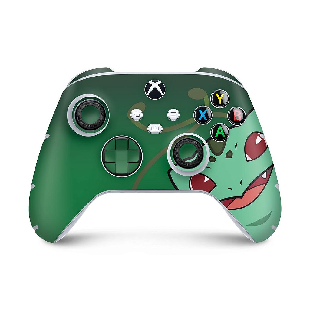 Skin Anti-Rage Xbox Series S X Controle - Pokemon Bulbasaur