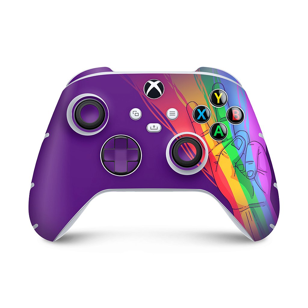 Skin Anti-Rage Xbox Series S X Controle - Rainbow Colors Colorido