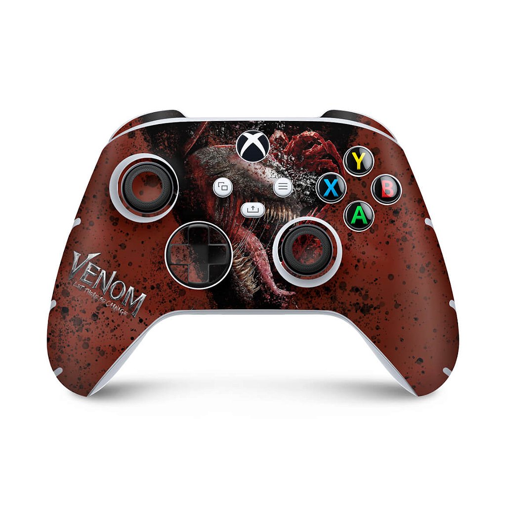 Skin Anti-Rage Xbox Series S X Controle - Venom Tempo de Carnificina