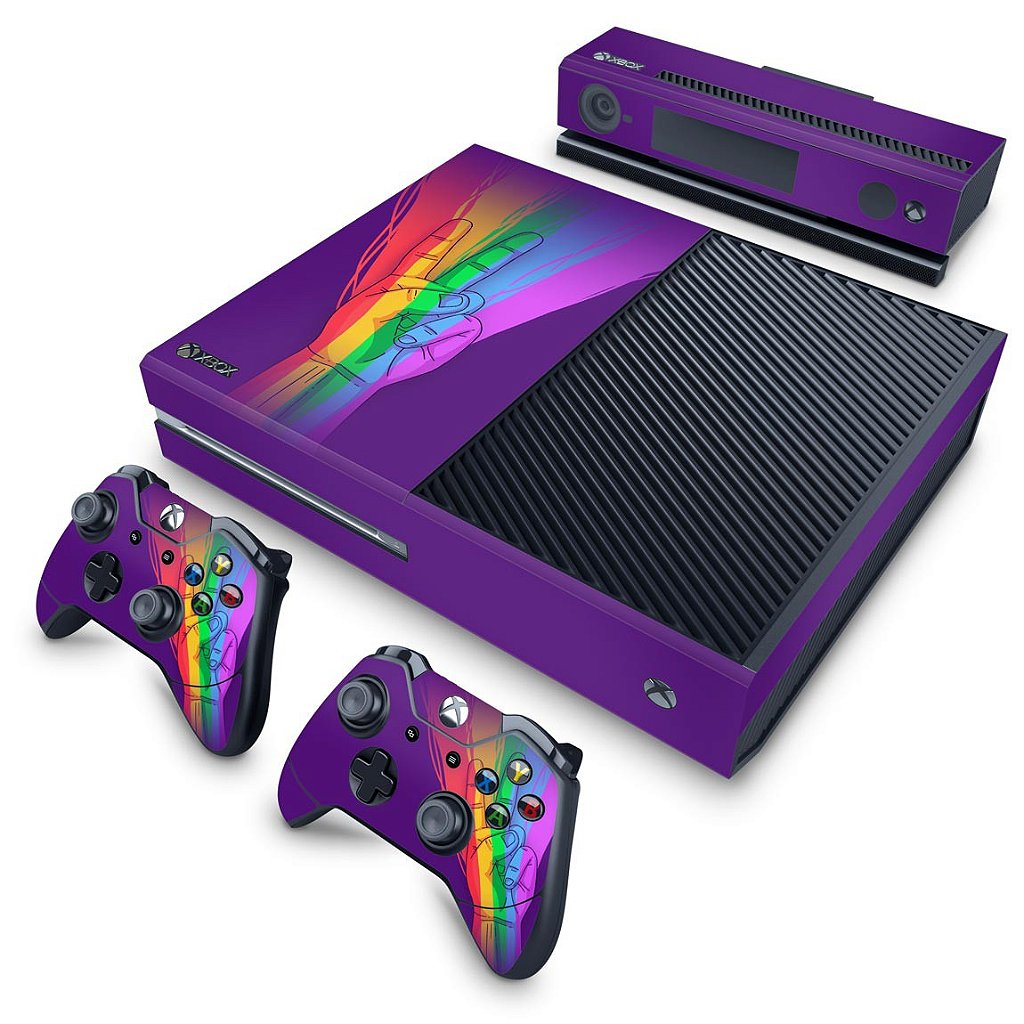 Skin Anti-Rage Xbox One Fat - Rainbow Colors Colorido