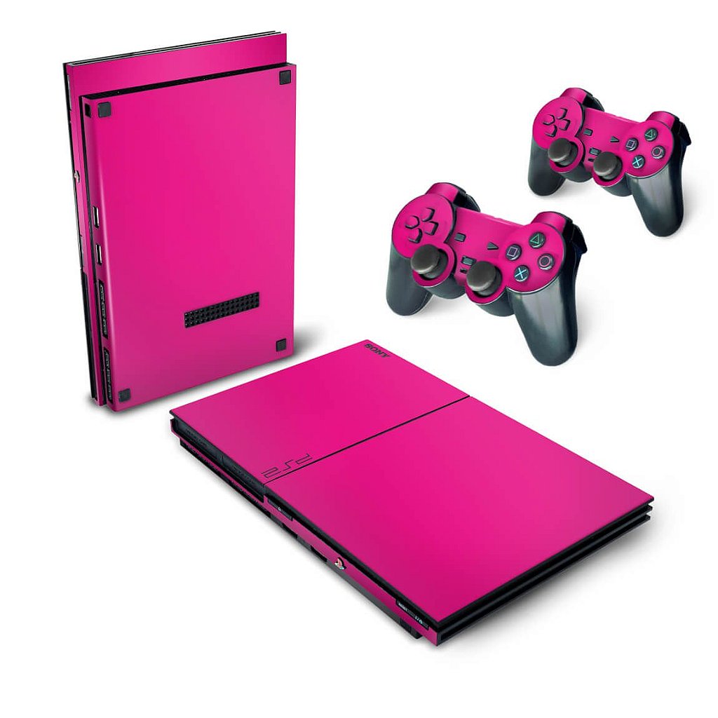 Skin Anti-Rage PS2 Slim - Rosa