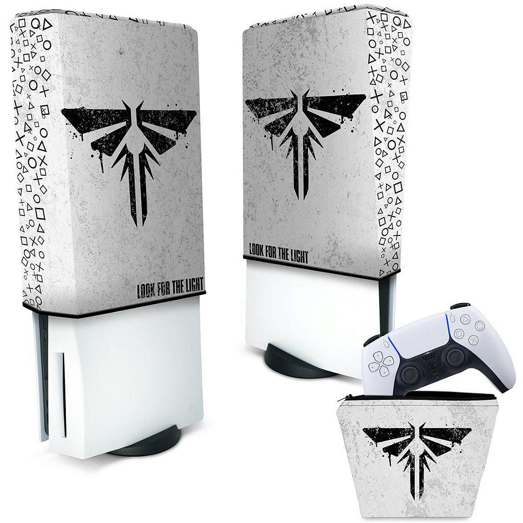 KIT Capa Anti Poeira e Case Controle PS5 Fat Vertical - Modelo 138