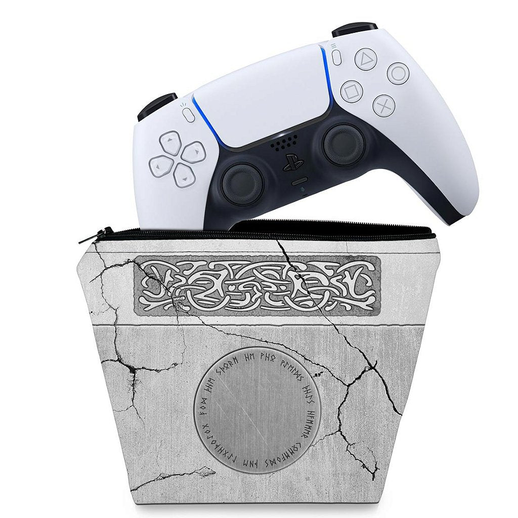 Capa PS5 Controle Case - Mjolnir Thor Amor e Trovão