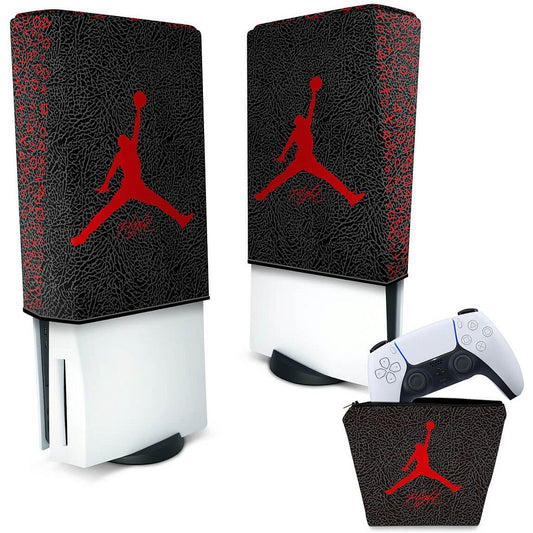 KIT Capa Anti Poeira e Case Controle PS5 Fat Vertical - Jordan Flight