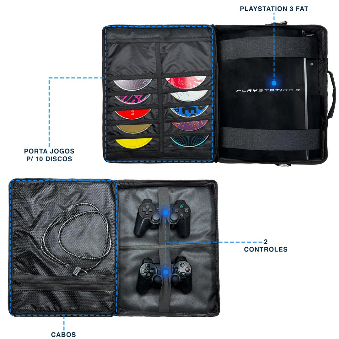 Bolsa Playstation 3 Fat Transporte PS3 Mochila Bag - Pop Arte Skins - foto 2