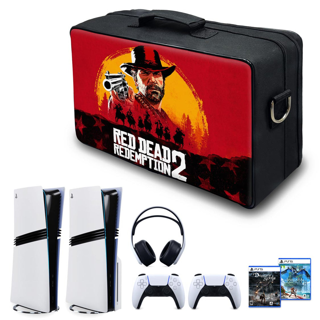 Bolsa PS5 Pro Mochila Transporte Playstation 5 Pro Bag - Red Dead Redemption 2
