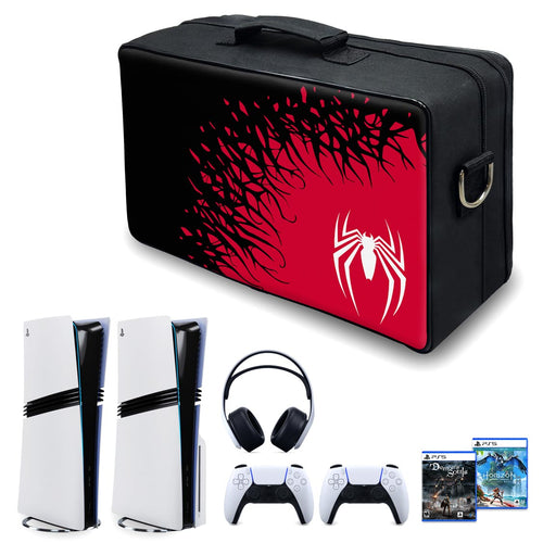 Bolsa PS5 Pro Mochila Transporte Playstation 5 Pro Bag - Spider-Man Homem Aranha 2 Edition