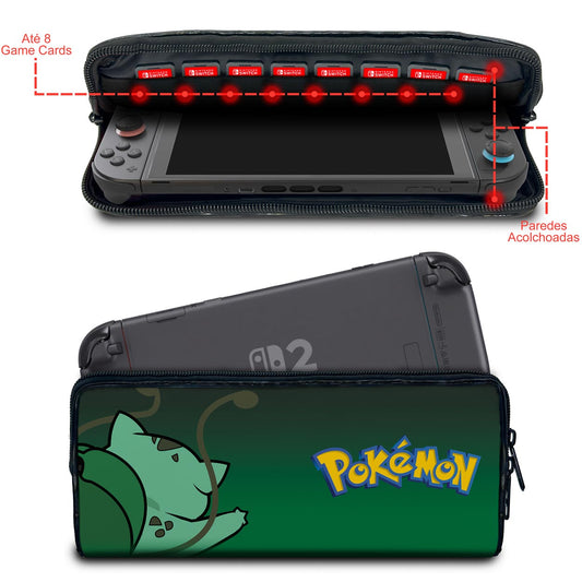 Case Nintendo Switch 2 Bolsa Estojo - Pokémon Bulbasaur