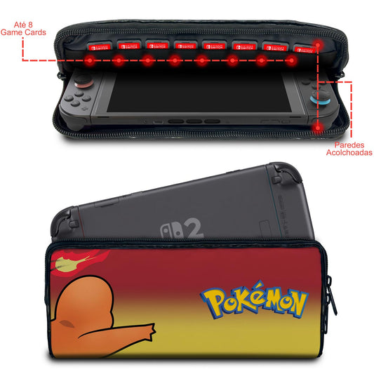 Case Nintendo Switch 2 Bolsa Estojo - Pokémon Charmander