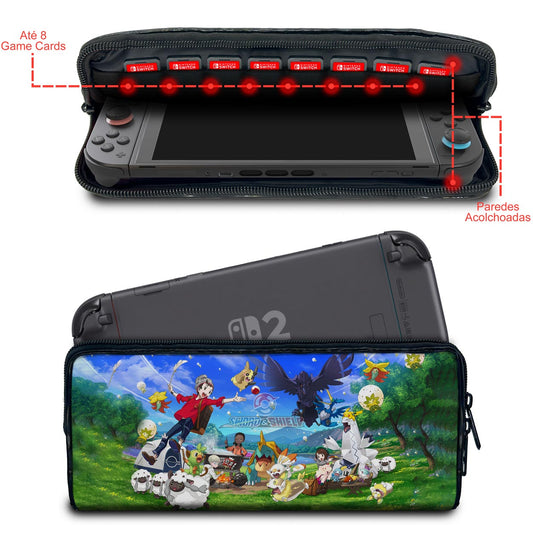 Case Nintendo Switch 2 Bolsa Estojo - Pokémon Sword And Shield