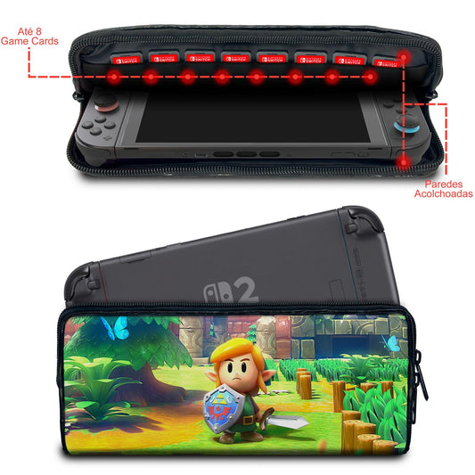 Case Nintendo Switch 2 Bolsa Estojo - Zelda Link's Awakening