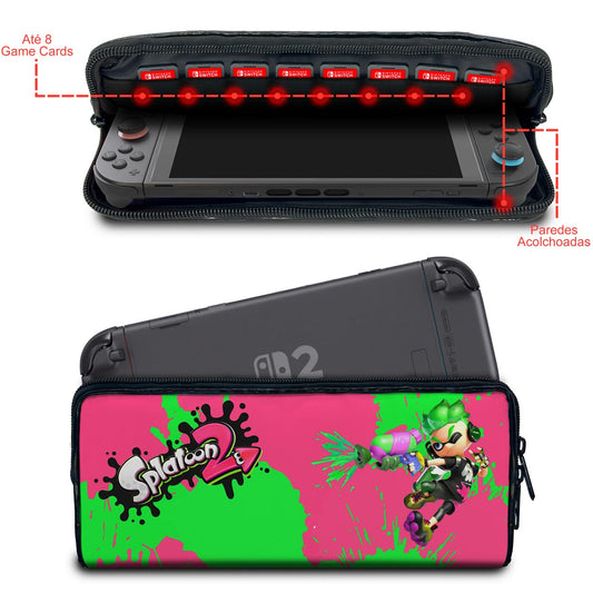 Case Nintendo Switch 2 Bolsa Estojo - Splatoon 2