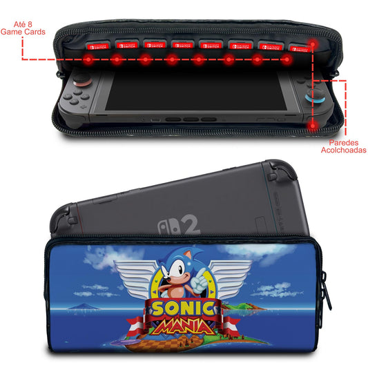 Case Nintendo Switch 2 Bolsa Estojo - Sonic Mania