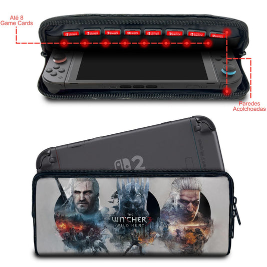 Case Nintendo Switch 2 Bolsa Estojo - The Witcher 3: Wild Hunt