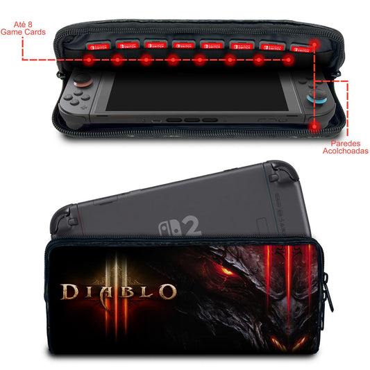 Case Nintendo Switch 2 Bolsa Estojo - Diablo Iii
