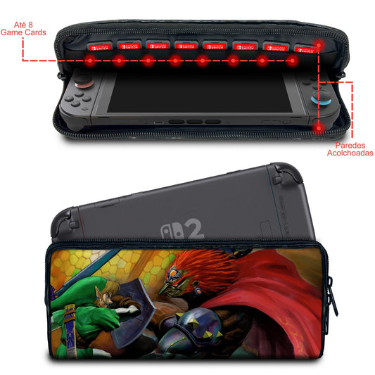 Case Nintendo Switch 2 Bolsa Estojo - Zelda Ocarina Of Time