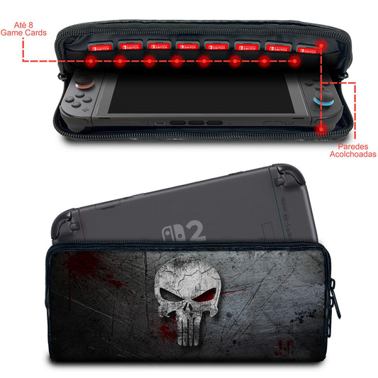 Case Nintendo Switch 2 Bolsa Estojo - The Punisher Justiceiro