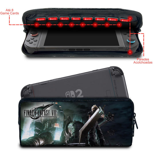 Case Nintendo Switch 2 Bolsa Estojo - Final Fantasy Vii: Remake