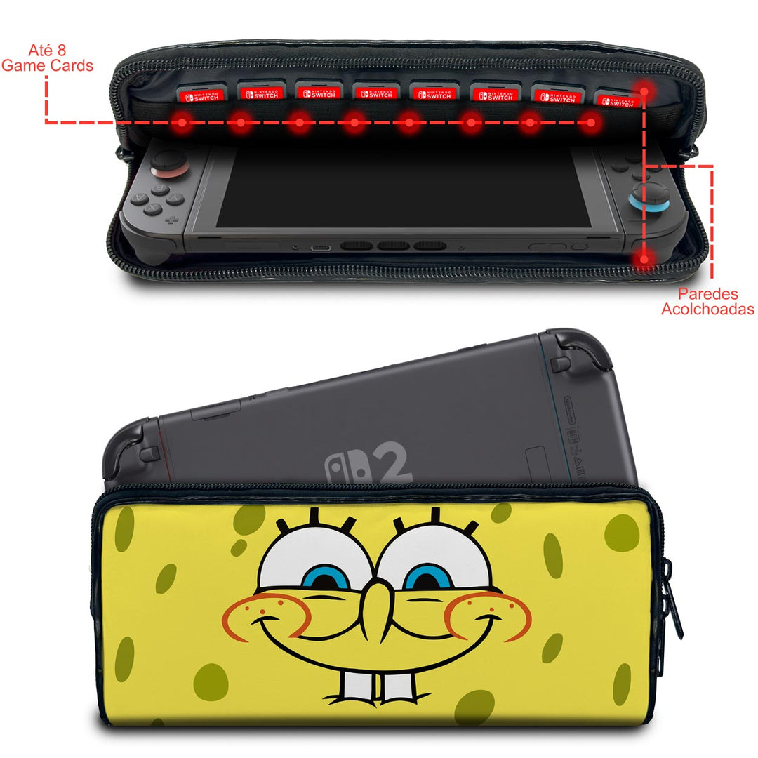 Case Nintendo Switch 2 Bolsa Estojo - Bob Esponja - Pop Arte Skins - foto 2