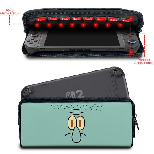 Case Nintendo Switch 2 Bolsa Estojo - Lula Molusco