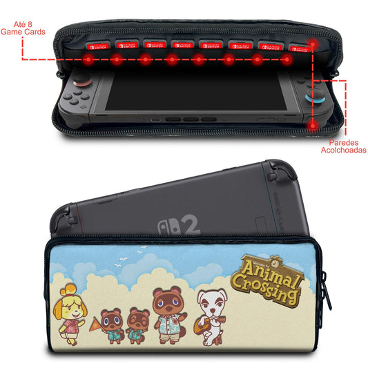 Case Nintendo Switch 2 Bolsa Estojo - Animal Crossing