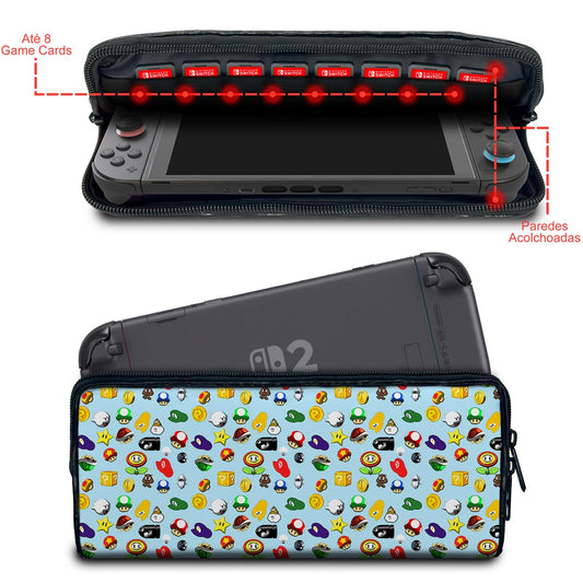 Case Nintendo Switch 2 Bolsa Estojo - Super Mario