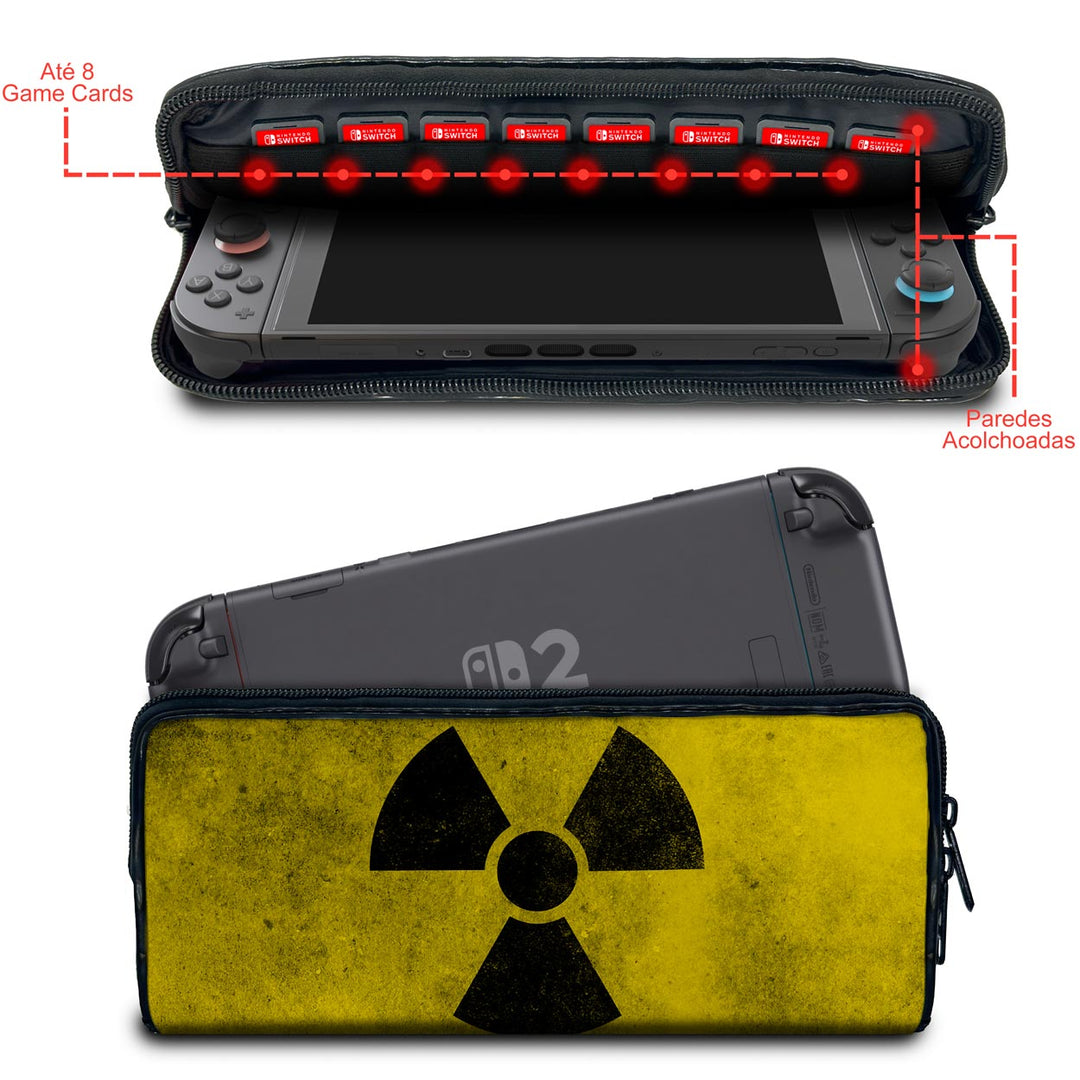 Case Nintendo Switch 2 Bolsa Estojo - Radioativo - Pop Arte Skins - foto 2