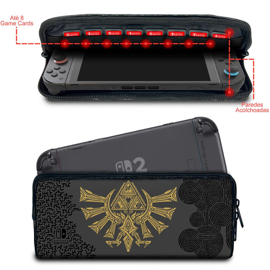 Case Nintendo Switch 2 Bolsa Estojo - Zelda Tears of the Kingdom Edition