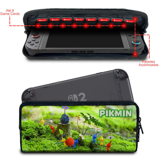 Case Nintendo Switch 2 Bolsa Estojo - Pikmin