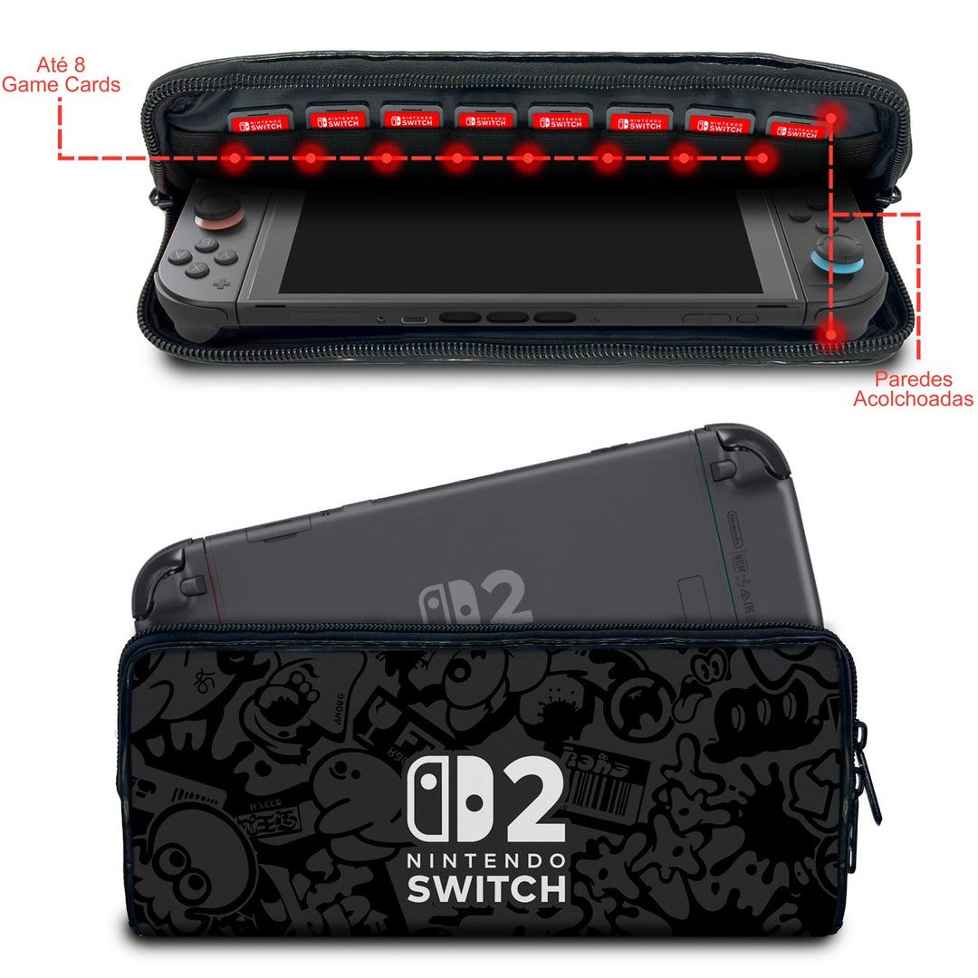 Case Nintendo Switch 2 Bolsa Estojo - Splatoon 3 Special - Pop Arte Skins - foto 2