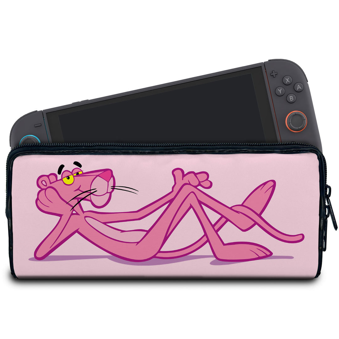 Case Nintendo Switch 2 Bolsa Estojo - Pantera Cor de Rosa