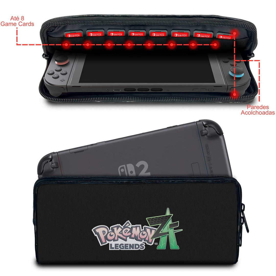 Case Nintendo Switch 2 Bolsa Estojo - Pokémon Legends Z-A - Pop Arte Skins - foto 2