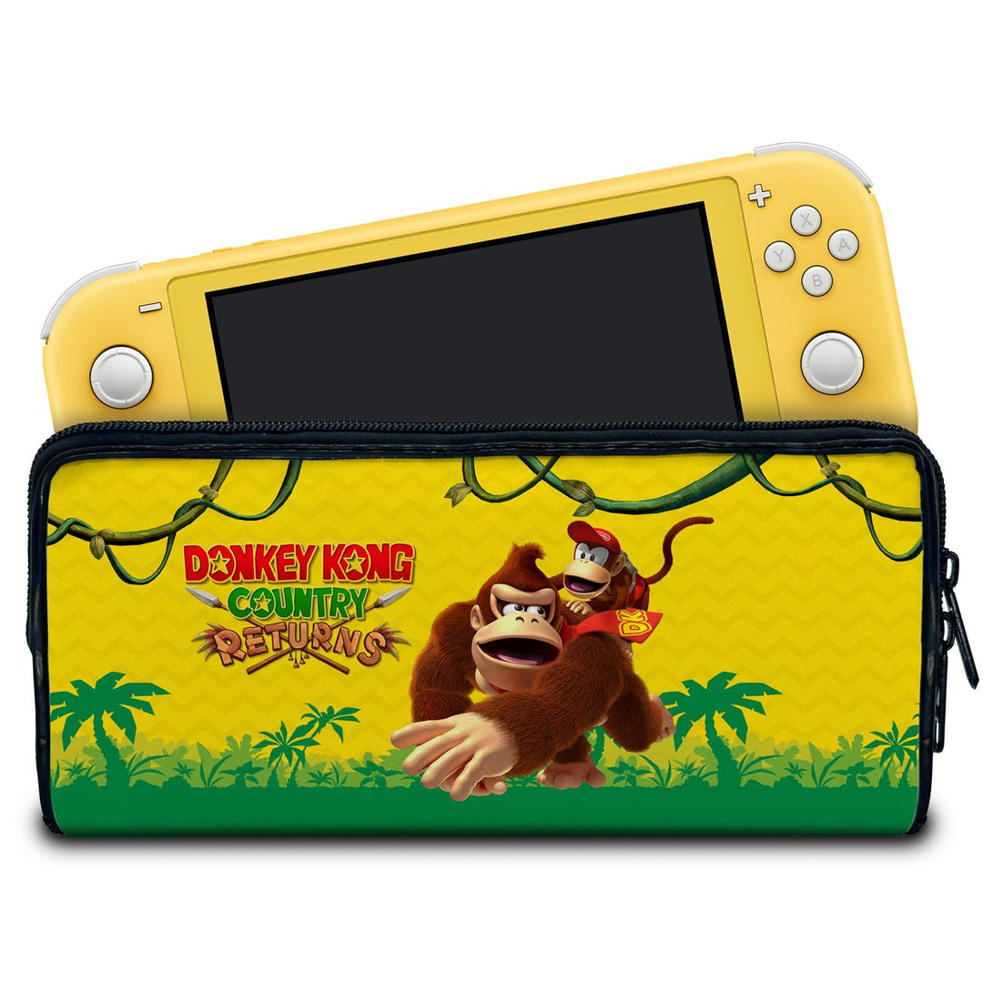 Case Nintendo Switch 1 Lite Bolsa Estojo - Donkey Kong Country Returns - Pop Arte Skins