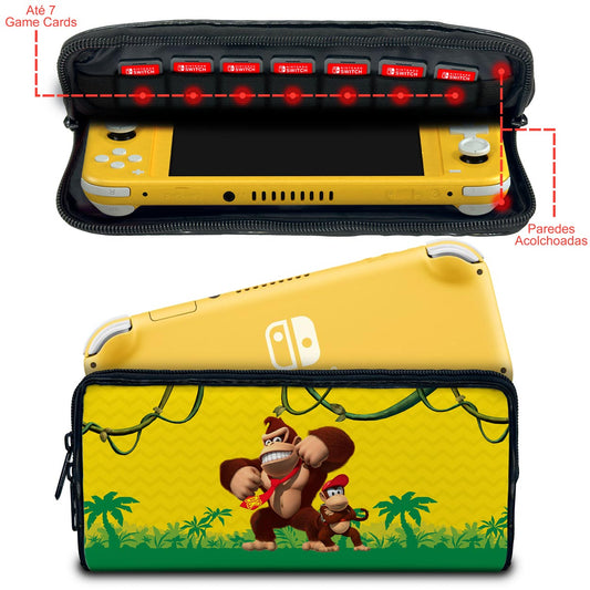 Case Nintendo Switch Lite Bolsa Estojo - Donkey Kong Country Returns