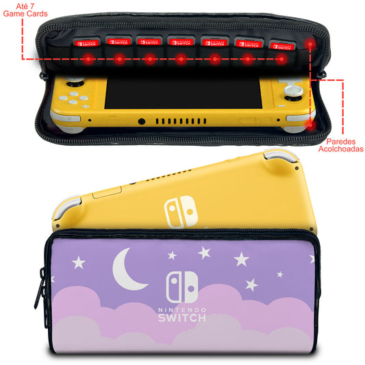 Case Nintendo Switch Lite Bolsa Estojo - Noite Estrelada