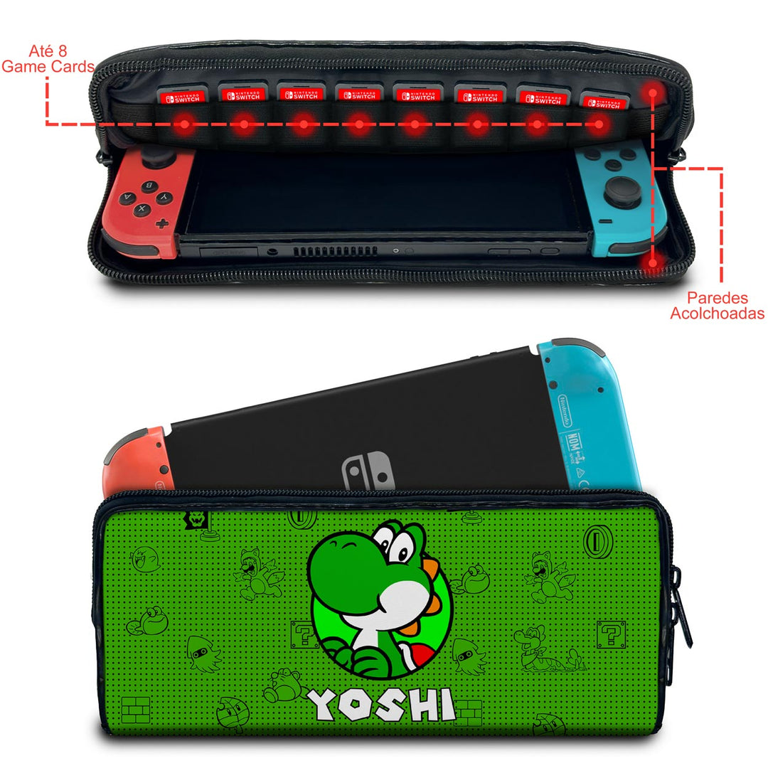 Case Nintendo Switch 1 Bolsa Estojo - Yoshi - Pop Arte Skins - foto 2