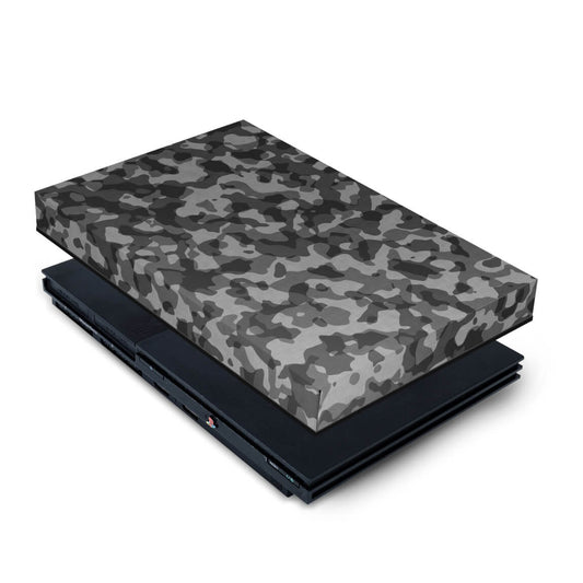 PS2 Slim Capa Anti Poeira - Camuflada Cinza