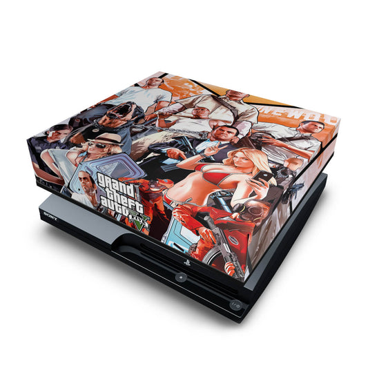 PS3 Slim Capa Anti Poeira - Gta V 5