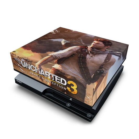 PS3 Slim Capa Anti Poeira - Uncharted 3
