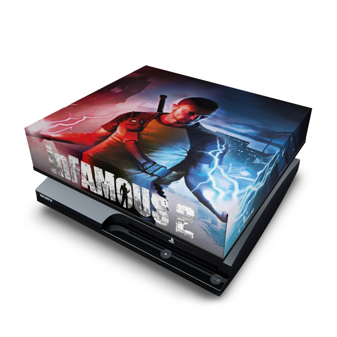 Capa Anti Poeira PS3 Slim - Infamous 2 - Pop Arte Skins