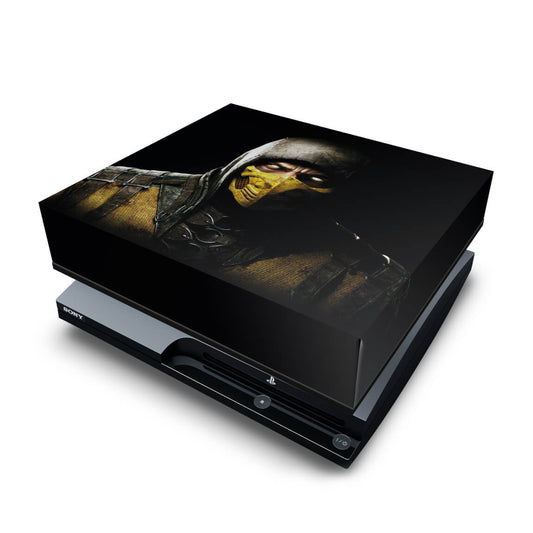 PS3 Slim Capa Anti Poeira - Mortal Kombat X Scorpion