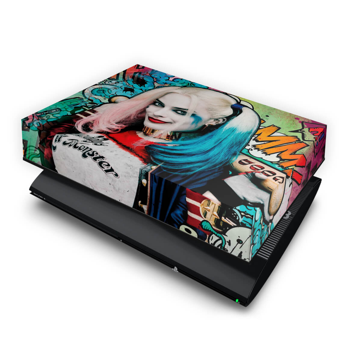 PS3 Super Slim Capa Anti Poeira - Esquadrão Suicida Coringa