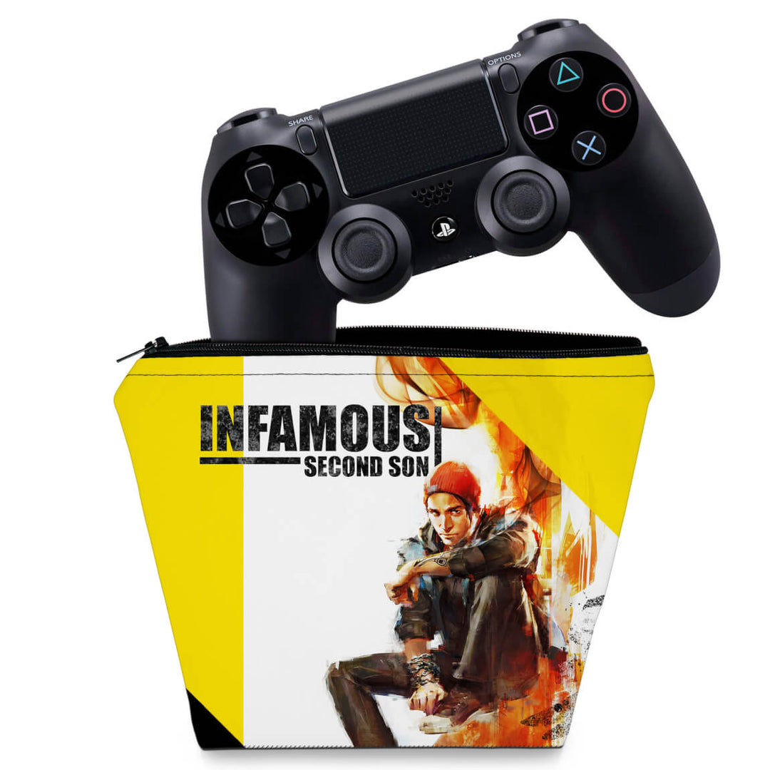 Capa Case PS4 Controle - Infamous - Pop Arte Skins
