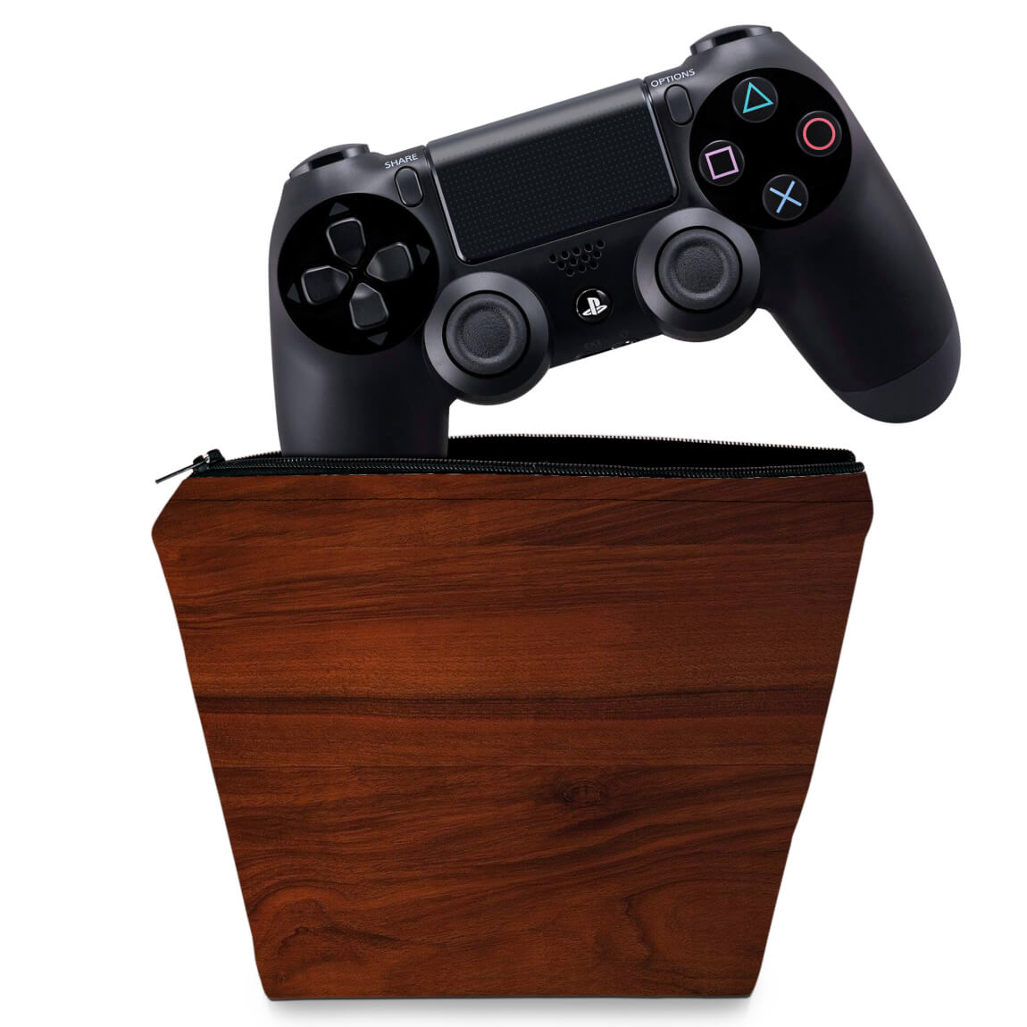 Capa PS4 Controle Case - Textura Madeira